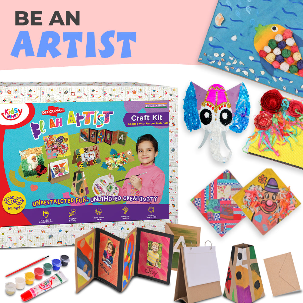 Decoupage DIY Kits for Kids & Beginners Kidsy Winsy