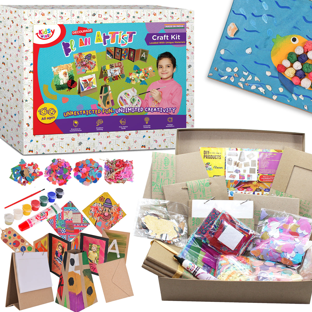 Shop DIY Craft Kit- All In 1 Pack With 300+ Pcs Online