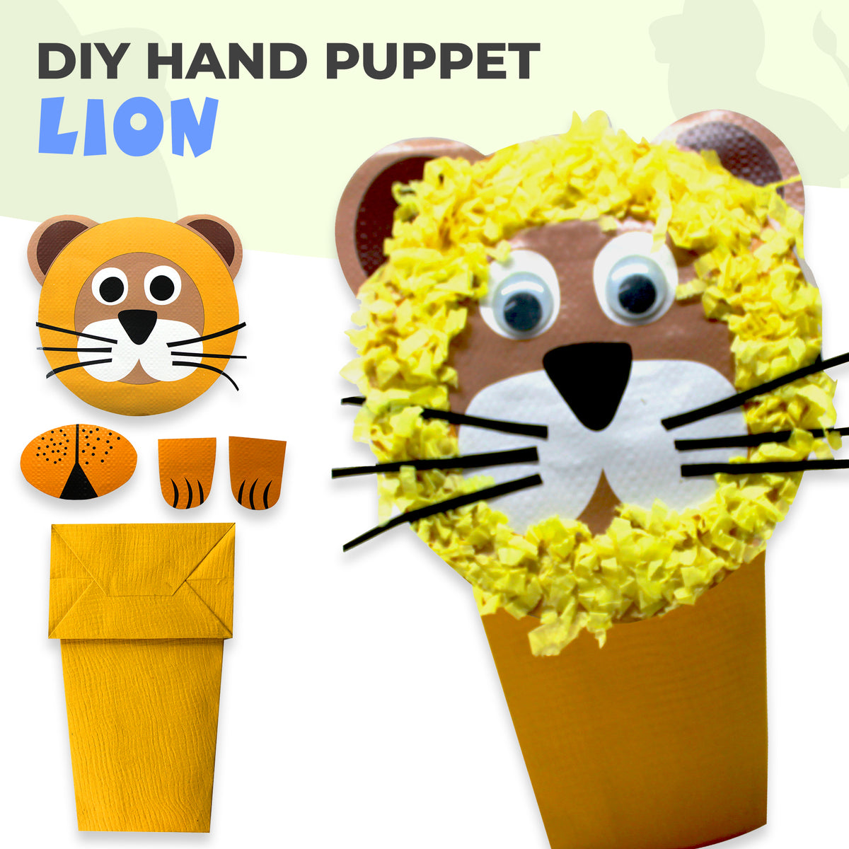 Shop Lion Hand Puppet Online Kidsy Winsy - Main Image