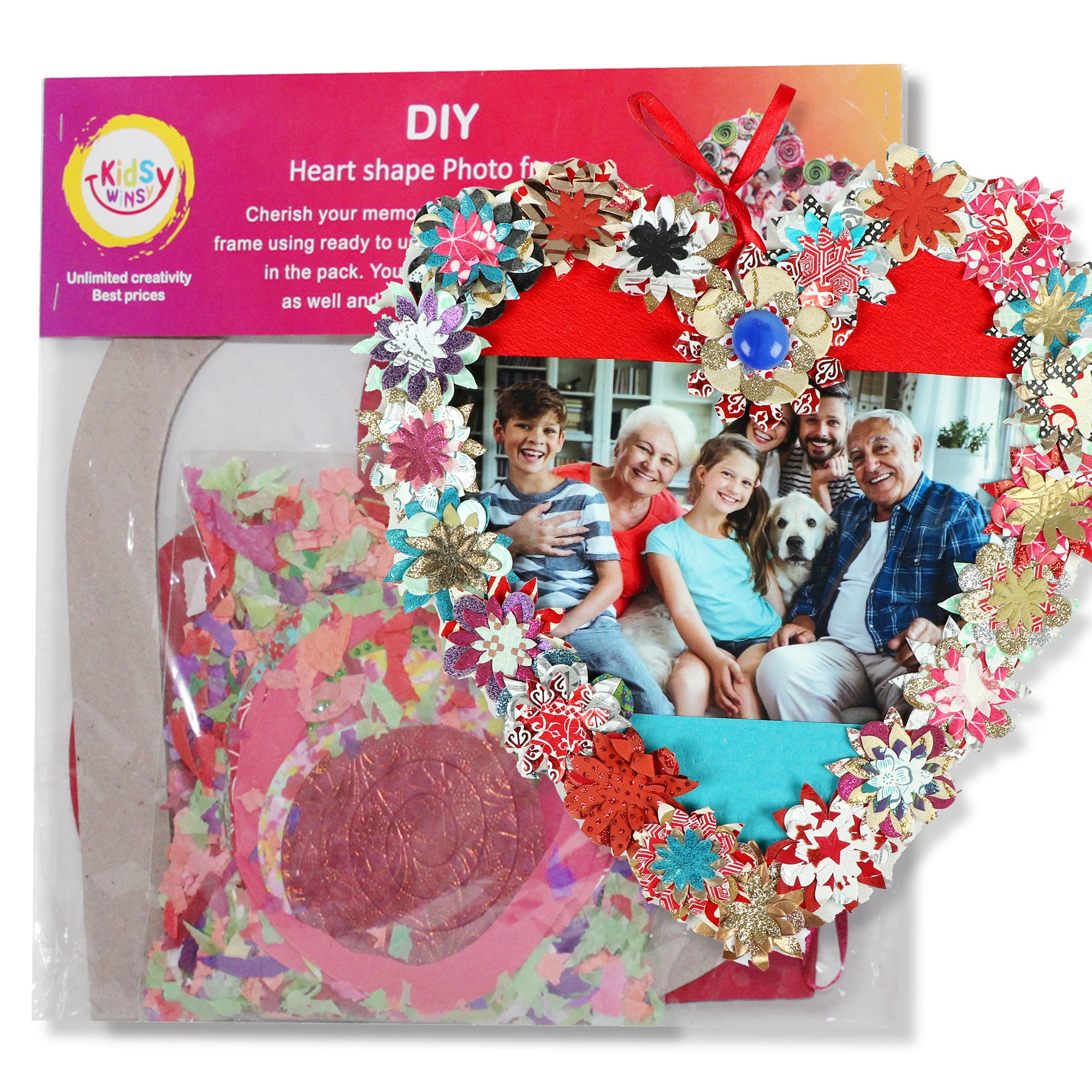Shop DIY Heart Photo Frame With Accessories Online Kidsy Winsy
