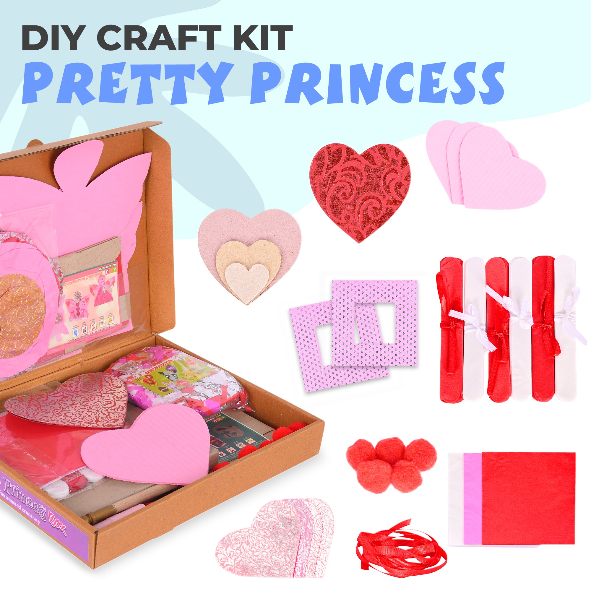 KidsyWinsy 200Pcs Valentine Day Craft Kit for Girls, DIY Art Craft Supplies,  Fun Learning All in One Princess Card Making Kit, Christmas Birthday Gift  for Girls Ages 4-12 - Yahoo Shopping